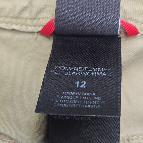 The North Face Nobel Stretch Pant khaki tan Womens Size 12 Roll Up - Picture 4 of 15